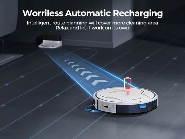 Laresar Robot Vacuum Cleaner 5000Pa Suction 150 mins Smart Navigation Mopping Intelligent Robotic Smart Home Appliance