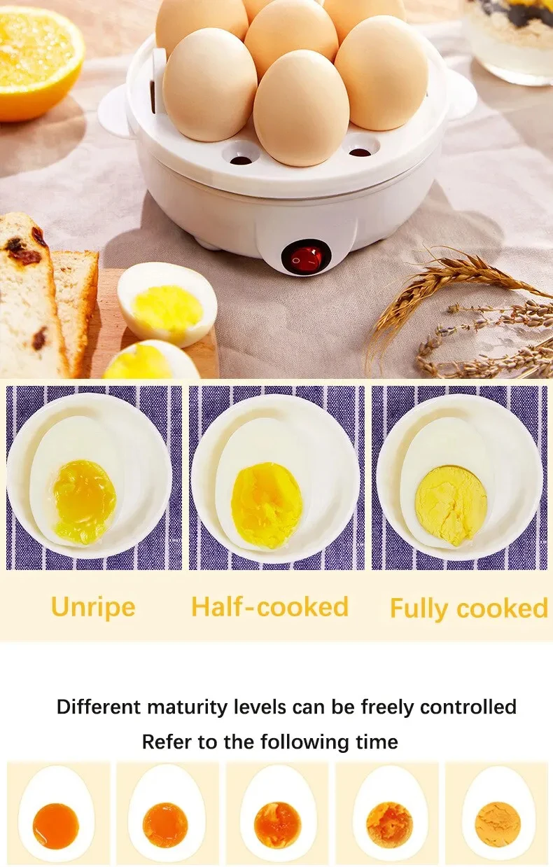 DINRGO 220V Multifunctional Electric Egg Boiler Double Layers Egg Cooker Mini Steamer Poacher Kitchen Cooking Breakfast Machine