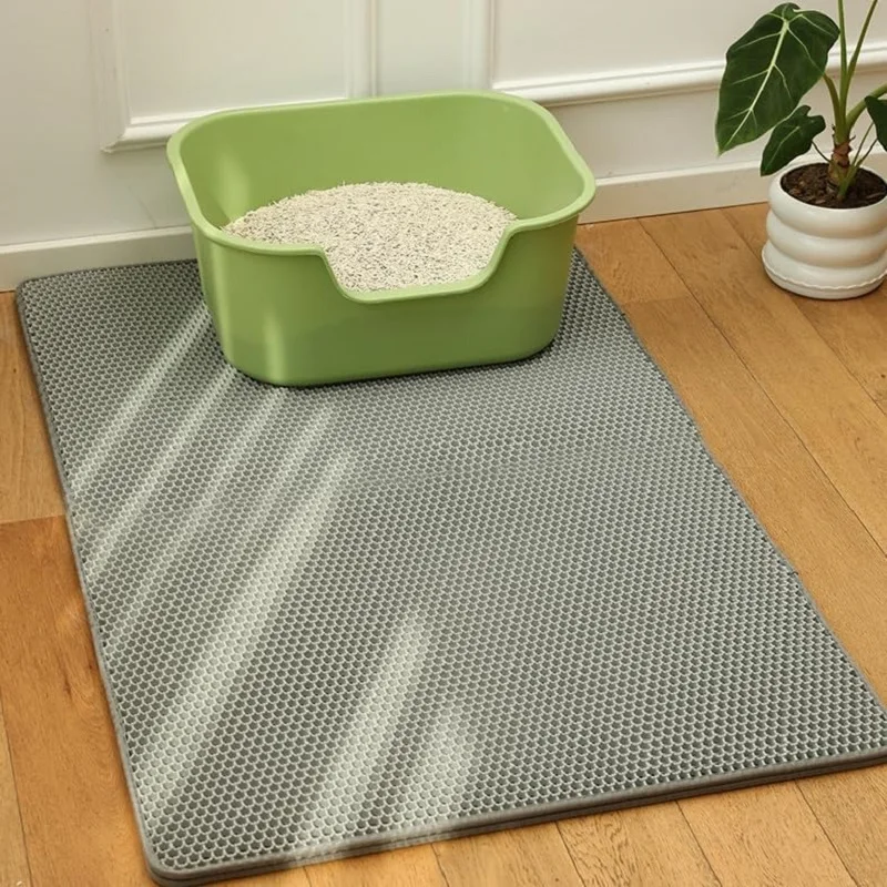 Cat Litter Mat Water Urine Proof Double Layer Pet Foldable Cat Litter Trapping  Pet Carpet Bed Pads For Cats Pet Clean Supplies