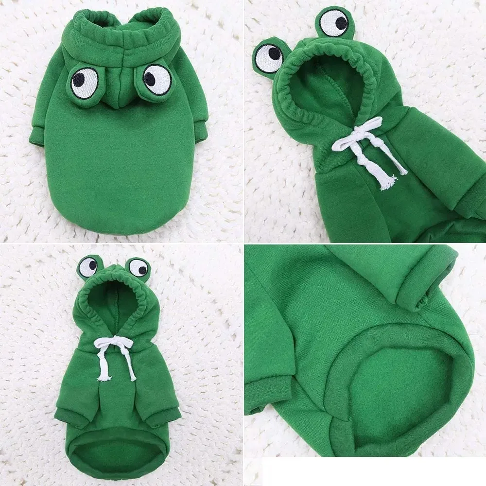 Cute Frog Pet Sweater Puppy Hoodie Pet Clothes Clothes for a Dog Jumper Apparels Dogs Accessories Clothing Dog´s Suit Outfit