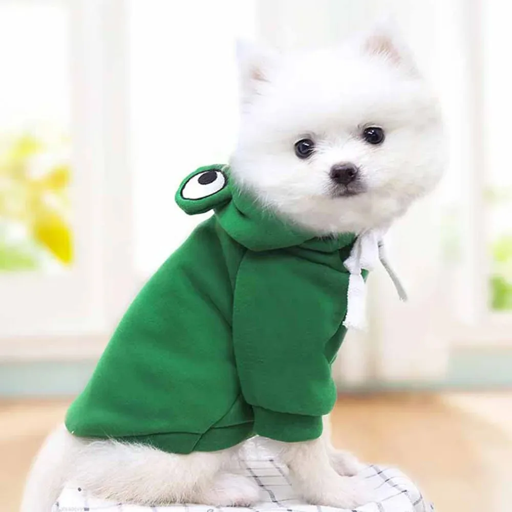 Cute Frog Pet Sweater Puppy Hoodie Pet Clothes Clothes for a Dog Jumper Apparels Dogs Accessories Clothing Dog´s Suit Outfit