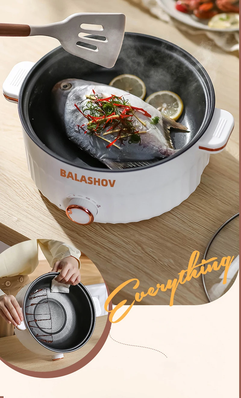 3L 110V Portable Electric Rice Cooker Multifunctional Pan Non-stick Cookware for Kitchen and Home Appliance US Plug